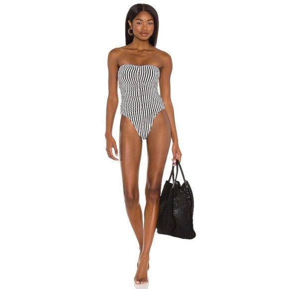 Norma Kamali Other - Norma Kamali Slinky Marissa One Piece Ivy & Black Stripe Swim
